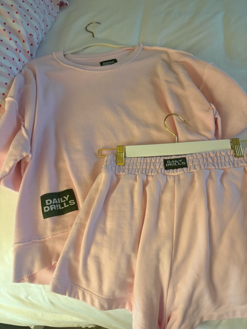 Daily Drills Pink  shirt & Shorts Set